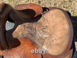 Vintage RALIDEWestern Leather Sheep Fleece Adult Horse Saddle 3712024 3780494