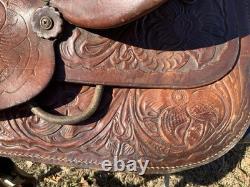 Vintage RALIDEWestern Leather Sheep Fleece Adult Horse Saddle 3712024 3780494