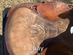 Vintage RALIDEWestern Leather Sheep Fleece Adult Horse Saddle 3712024 3780494