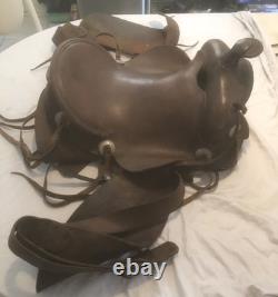 Vintage RT Frazier Pueblo Colorado Leather Equestrian Horse Saddle