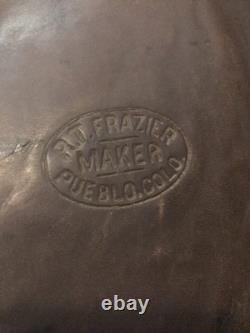 Vintage RT Frazier Pueblo Colorado Leather Equestrian Horse Saddle
