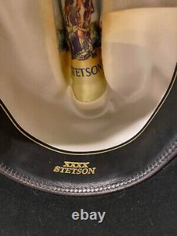 Vintage Rugged 4X John B. Stetson Beaver Felt Cowboy Hat Size 7 3/8