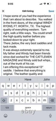 Vintage Ryon Western Saddle