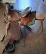 Vintage Simco 5567 Western Horse Saddle With Metal Trim