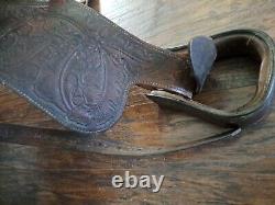 Vintage SIMCO 5567 Western Horse Saddle With Metal Trim