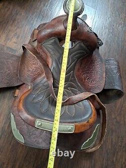 Vintage SIMCO 5567 Western Horse Saddle With Metal Trim