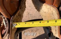 Vintage SIMCO/CRATES High Back Western Saddle Built in Saddle Bags Basket Stamp