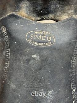 Vintage SIMCO Leather Western 12 Pony Saddle Established 1933 Collector