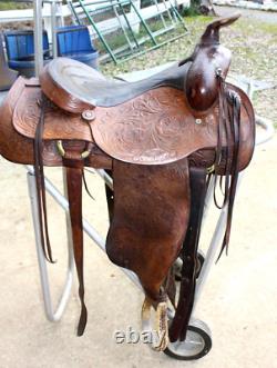 Vintage Saddle King Line Waco Texas Ozark Leather 16 Western Saddle #1230