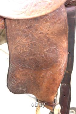 Vintage Saddle King Line Waco Texas Ozark Leather 16 Western Saddle #1230
