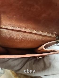 Vintage Saddlebags Western Leather Hand Tooled D&D Outfitters Number Read Texas