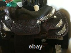 Vintage Sean Ryon Western Show Saddle Vogt Solid Sterling Silver Diablo Stirrups