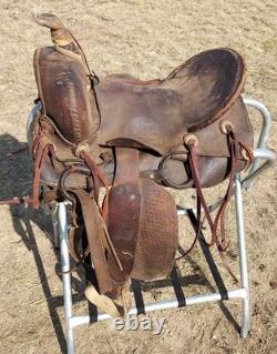 Vintage Sickles St. Louis Mo. 14¾ Western Saddle As Is