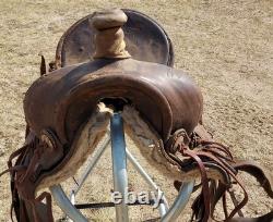 Vintage Sickles St. Louis Mo. 14¾ Western Saddle As Is