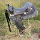 Vintage Simco 250b All-purpose Saddle 16 In Black Leather Traditional Western