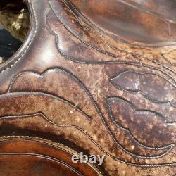 Vintage Simco Horse Saddle 15 Seat Brass Hardware And Pictured Tack Included