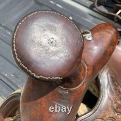 Vintage Simco Horse Saddle 15 Seat Brass Hardware And Pictured Tack Included