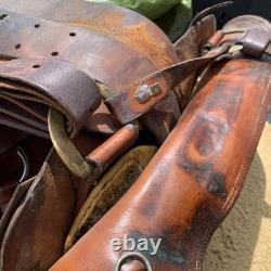 Vintage Simco Horse Saddle 15 Seat Brass Hardware And Pictured Tack Included