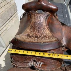 Vintage Simco Horse Saddle 15 Seat Brass Hardware And Pictured Tack Included