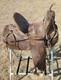 Vintage Stephens Jeffery Lewistown Mt. Square Skirt- 14½ Western Saddle As Is