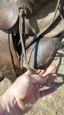 Vintage Stephens Jeffery Lewistown Mt. Square Skirt- 14½ Western Saddle As Is