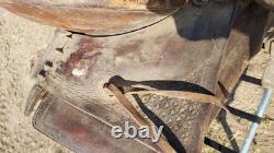 Vintage Stephens Jeffery Lewistown Mt. Square Skirt- 14½ Western Saddle As Is