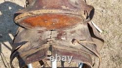 Vintage Stephens Jeffery Lewistown Mt. Square Skirt- 14½ Western Saddle As Is