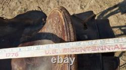 Vintage Stephens Jeffery Lewistown Mt. Square Skirt- 14½ Western Saddle As Is