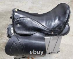 Vintage Stitched Leather Jumping Saddle 18 Horse Dressage Saddle With Irons