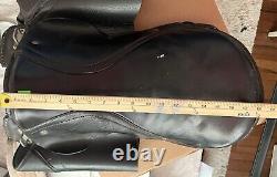 Vintage Stitched Leather Jumping Saddle 18 Horse Dressage Saddle With Irons