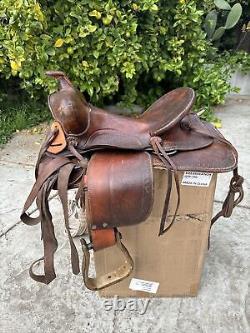 Vintage Texas Tanning & MFG Co. Western Saddle Retro Style 15 Seat