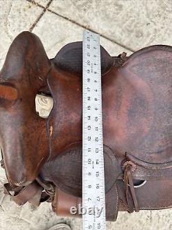 Vintage Texas Tanning & MFG Co. Western Saddle Retro Style 15 Seat