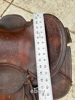 Vintage Texas Tanning & MFG Co. Western Saddle Retro Style 15 Seat