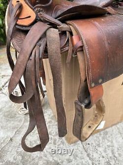 Vintage Texas Tanning & MFG Co. Western Saddle Retro Style 15 Seat