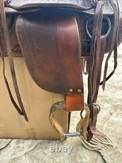 Vintage Texas Tanning & MFG Co. Western Saddle Retro Style 15 Seat