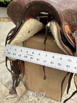 Vintage Texas Tanning & MFG Co. Western Saddle Retro Style 15 Seat