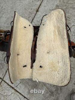 Vintage Texas Tanning & MFG Co. Western Saddle Retro Style 15 Seat