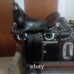 Vintage Tooled Leather Horse Saddle