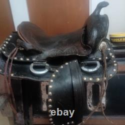 Vintage Tooled Leather Horse Saddle