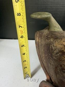 Vintage Tooled Leather Western Saddle Brass Horn Floral Carving Old Ranch