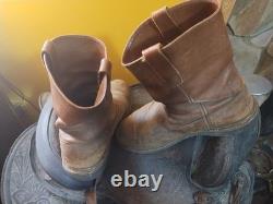 Vintage Tooled Leather Western Saddle Floral Design/ Hat/ Boots/Horns