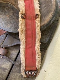 Vintage Tooled Leather Western Saddle Floral Design Restoration or Decor
