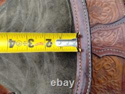 Vintage Tooled Leather Western Saddle Ocala Estate Find! Photos For Measurent