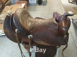 Vintage Tooled Western Saddle Bear Trap