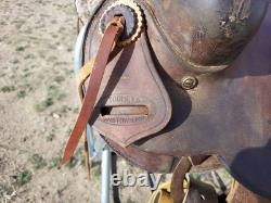 Vintage Toomeys Lewistown Mont. Western Saddle 14 seat