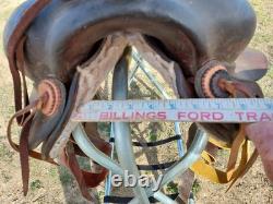 Vintage Toomeys Lewistown Mont. Western Saddle 14 seat