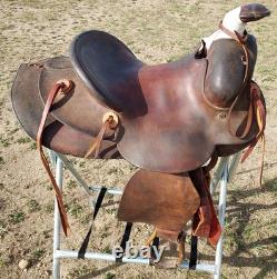 Vintage Toomeys Lewistown Mont. Western Saddle 14 seat