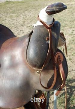 Vintage Toomeys Lewistown Mont. Western Saddle 14 seat