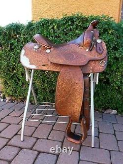 Vintage Victor Leather Goods Hand Made Western Show Saddle (pt)
