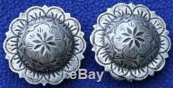 Vintage Visalia Stock Saddle Sterling Silver Western Bridle Conchos Rosettes